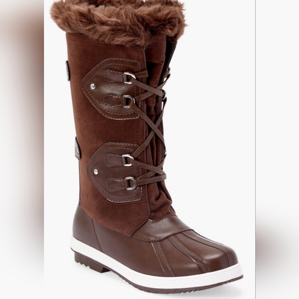 Lace up Faux Fur Snow Boots